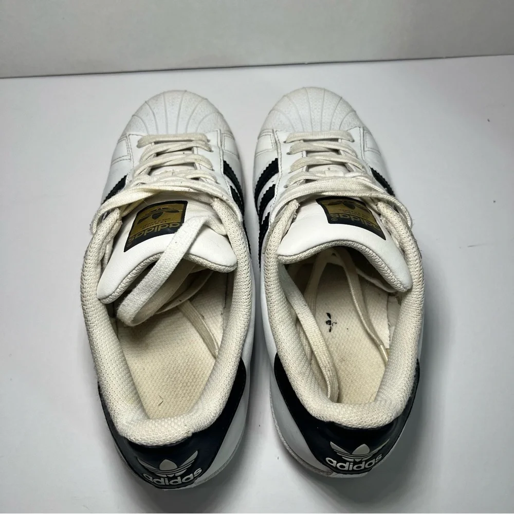 Adidas Superstar Originals Core White Black Low Leather Skateboard Gold Men's 6